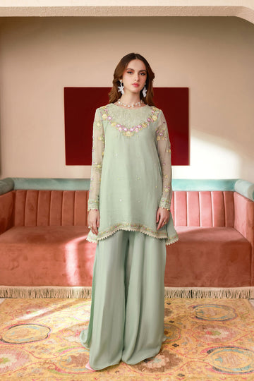 Dhanak SS25DA-2712 L-Green  Chiffon Pret Vol-ll 2025